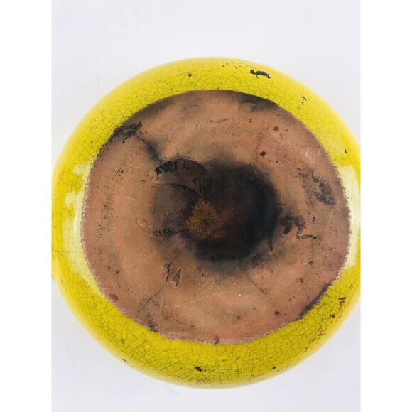 Made in Italy Camia Stoneware Terra Cotta Small Pot Pan Mustard Yellow 5.5” 24 - Picture 6 of 9